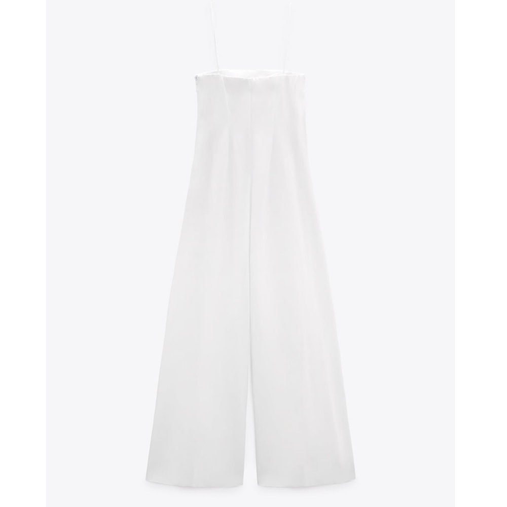 NWT Zara strapless linen blend jumpsuit - Picture 4 of 5